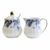 Zucker- und Milchset aus Porzellan mit Rosenmuster Rose Pattern Porcelain Sugar and Creamer Set | Elegant Tea Accessories - 5