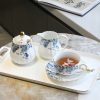 Zucker- und Milchset aus Porzellan mit Rosenmuster Rose Pattern Porcelain Sugar and Creamer Set | Elegant Tea Accessories - 4