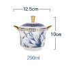 Blue & White Magnolia Bone China Creamer & Sugar Bowl Set | Yucca Collection - 4
