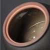 Teedose aus lila Ton mit Fisch-Relief Purple Pottery Fish Tea Caddy: Airtight Loose Tea Storage - 5