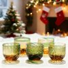 Handgeschliffenes Edo-Kiriko Sake-Glas aus grün-bernsteinfarbenem Kristall Edo Kiriko Green-Amber Crystal Sake Glass | Handcrafted Japanese Drinkware - 1