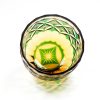 Handgeschliffenes Edo-Kiriko Sake-Glas aus grün-bernsteinfarbenem Kristall Edo Kiriko Green-Amber Crystal Sake Glass | Handcrafted Japanese Drinkware - 13