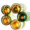 Handgeschliffenes Edo-Kiriko Sake-Glas aus grün-bernsteinfarbenem Kristall Edo Kiriko Green-Amber Crystal Sake Glass | Handcrafted Japanese Drinkware - 17