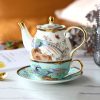 Phoenix English Tea Set for One: Elegant Bone China Teapot - 9