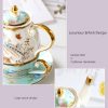 Phoenix English Tea Set for One: Elegant Bone China Teapot - 4