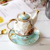 Phoenix English Tea Set for One: Elegant Bone China Teapot - 1