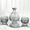 Edo-Kiriko-Sake-Set: Handgeschliffene Gläser mit Fuji-Farbverlauf Edo Kiriko Mount Fuji Gradient Sake Glass Set - Handcrafted Japanese Glassware - 2