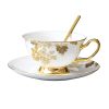 Bone China Teetasse und Unterteller Set mit goldenem Ahornblatt & Goldgriff Gold Maple Leaf Bone China Tea Cup & Saucer Set with Gold Handle - 6