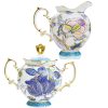 Edles Bone China Set: Sahnegießer & Zuckerdose mit blauem Dekor Intricate Blue Pattern Bone China Creamer & Sugar Bowl Set - Lead-Free - 5