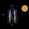Teetasse aus Porzellan mit Bambus-Motiv, Sieb und Deckel Bamboo Pattern Porcelain Tea Mug with Infuser & Lid | 12 OZ Loose Leaf - 8