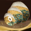 Luxuriöse Etagere aus Bone China in Gold-Grün Luxury Golden Green Bone China Tiered Cupcake Stand - 5