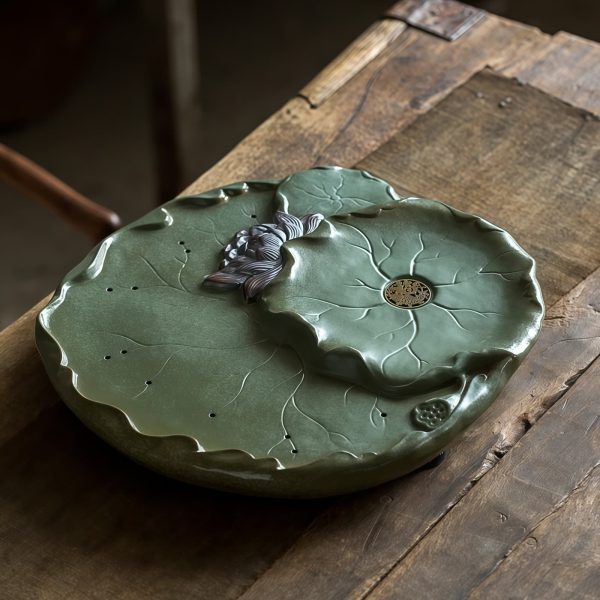 Lotus Gongfu-Teeservice aus Grobkeramik
