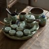 Lotus Japanese Gongfu Tea Set - Rough Pottery Ceremony Set - 6
