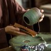 Lotus Japanese Gongfu Tea Set - Rough Pottery Ceremony Set - 2