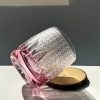 Handgefertigtes Edo-Kiriko-Whiskyglas „Pink Ember“ Edo Kiriko Handcrafted Pink Ember Whiskey Glass - Starburst Crystal Tumbler - 4