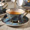 Bone China Tassen- und Untertassen-Set mit blauem Blumen- und Vogelmotiv Blue Flowers & Birds Bone China Cup & Saucer Set - 2