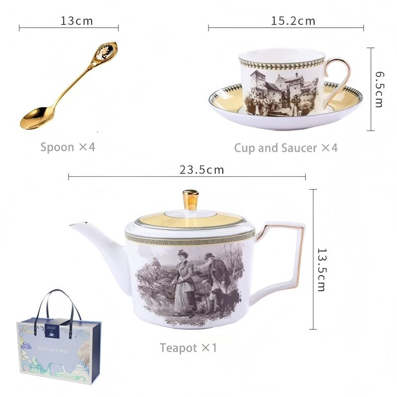 Handgefertigtes Skagen Teeservice aus feinstem Bone China Skagen Handcrafted Bone China Tea Set | Vintage European Dinnerware - 19