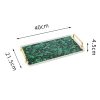 Luxury Green Porcelain Tray with Gold-Plated Handles | Elegant Decor - 5