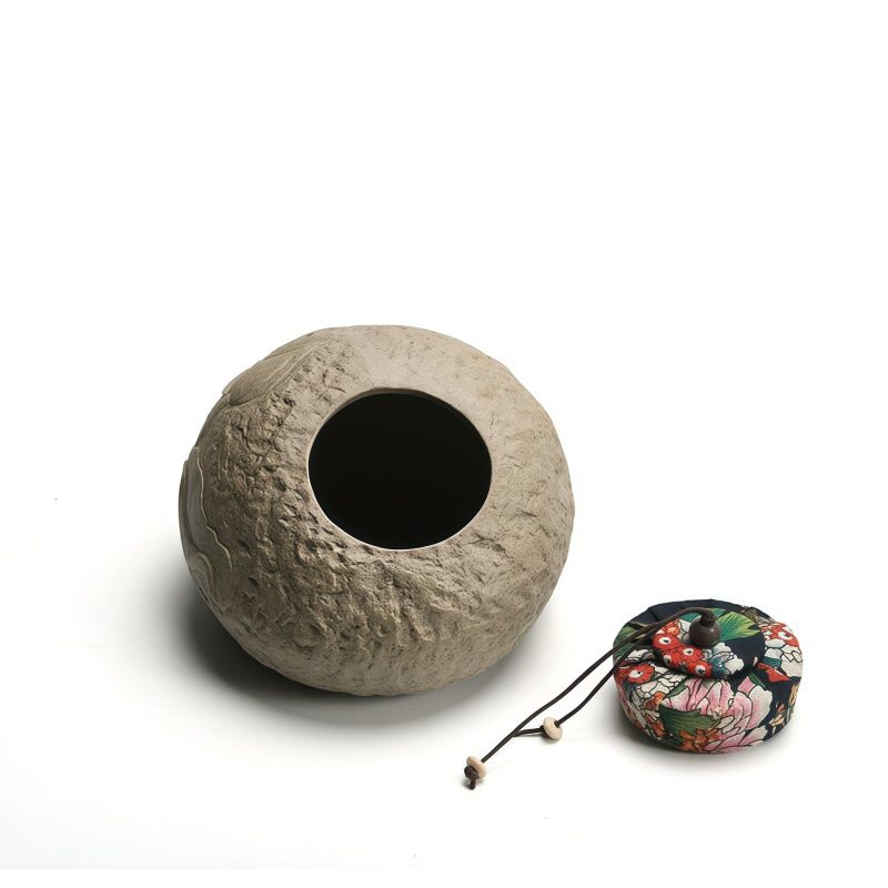 Japanische Teedose aus Keramik – Traditionell & Rund Japanese Traditional Round Ceramic Tea Caddy - Loose Tea Storage Canister - 3