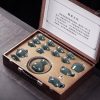 Handgefertigtes Gongfu-Teeservice aus Seladon-Porzellan mit Wassermelonen-Struktur Watermelon Texture Celadon Gongfu Tea Set | Handmade Jingdezhen Porcelain - 7