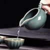 Handgefertigtes Gongfu-Teeservice aus Seladon-Porzellan mit Wassermelonen-Struktur Watermelon Texture Celadon Gongfu Tea Set | Handmade Jingdezhen Porcelain - 4