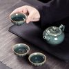 Handgefertigtes Gongfu-Teeservice aus Seladon-Porzellan mit Wassermelonen-Struktur Watermelon Texture Celadon Gongfu Tea Set | Handmade Jingdezhen Porcelain - 5