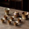 Rustikales Teeset aus holzgefeuerter Keramik mit brauner Glasur Rustic Wood-Fired Brown Glaze Pottery Tea Set - 9