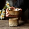 Rustikales Teeset aus holzgefeuerter Keramik mit brauner Glasur Rustic Wood-Fired Brown Glaze Pottery Tea Set - 5