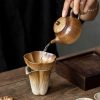 Rustikales Teeset aus holzgefeuerter Keramik mit brauner Glasur Rustic Wood-Fired Brown Glaze Pottery Tea Set - 6