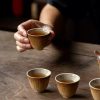 Rustikales Teeset aus holzgefeuerter Keramik mit brauner Glasur Rustic Wood-Fired Brown Glaze Pottery Tea Set - 8