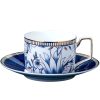 Tassen- und Untertassen-Set aus Bone China mit blau-weißer Yucca-Blüte Blue & White Yucca Flower Bone China Cup & Saucer Set - 5