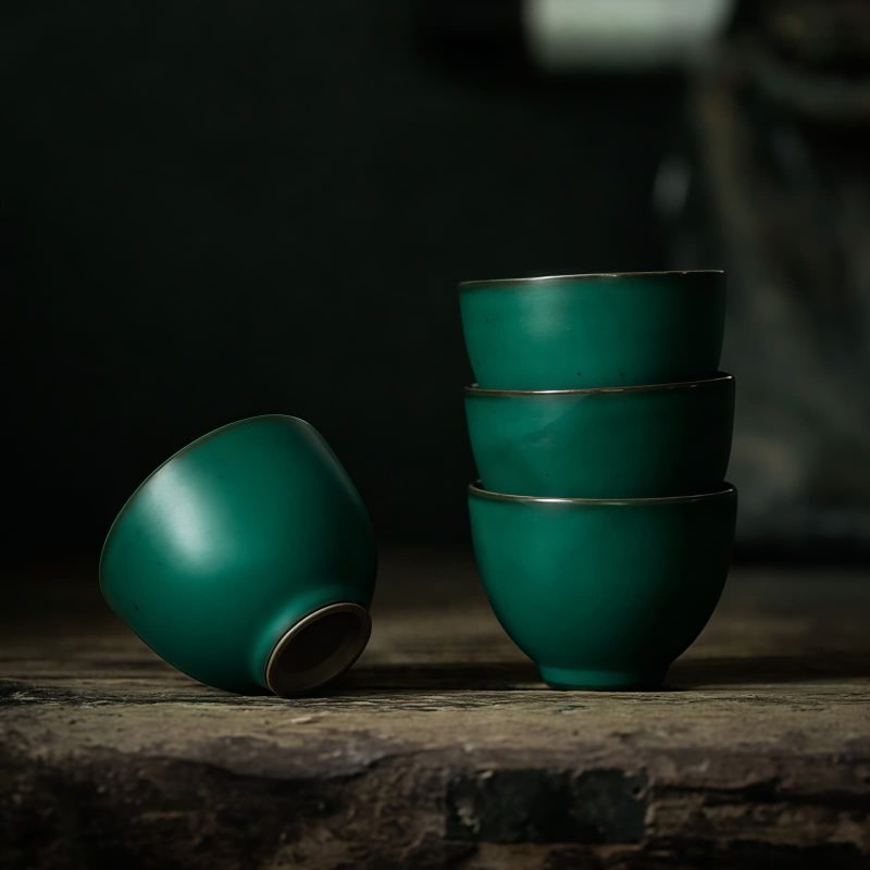 Minimalist Japanese Tea Set: Ceramic Teapot with Tray - 6