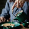 Minimalist Japanese Tea Set: Ceramic Teapot with Tray - 7
