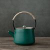 Minimalist Japanese Tea Set: Ceramic Teapot with Tray - 5