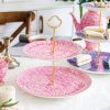 Etagere aus Bone China mit edlem Edelstein-Relief und goldenem Gestänge Gem-like Bone China Tiered Cake Stand with Gold Rods - 4
