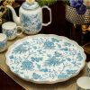 Blau-Weißes Tee-Service aus Porzellan mit Granatapfelblüten-Motiv und Tablett Blue & White Garnet-Flower Porcelain Tea Set with Tray - 5