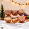 Handgefertigtes Edo-Kiriko Sake-Glas aus bernstein-rotem Kristall Edo Kiriko Handcrafted Red-Amber Crystal Sake Glass - 19