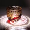 Handgefertigtes Edo-Kiriko Sake-Glas aus bernstein-rotem Kristall Edo Kiriko Handcrafted Red-Amber Crystal Sake Glass - 15