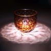 Handgefertigtes Edo-Kiriko Sake-Glas aus bernstein-rotem Kristall Edo Kiriko Handcrafted Red-Amber Crystal Sake Glass - 17