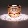Handgefertigtes Edo-Kiriko Sake-Glas aus bernstein-rotem Kristall Edo Kiriko Handcrafted Red-Amber Crystal Sake Glass - 12
