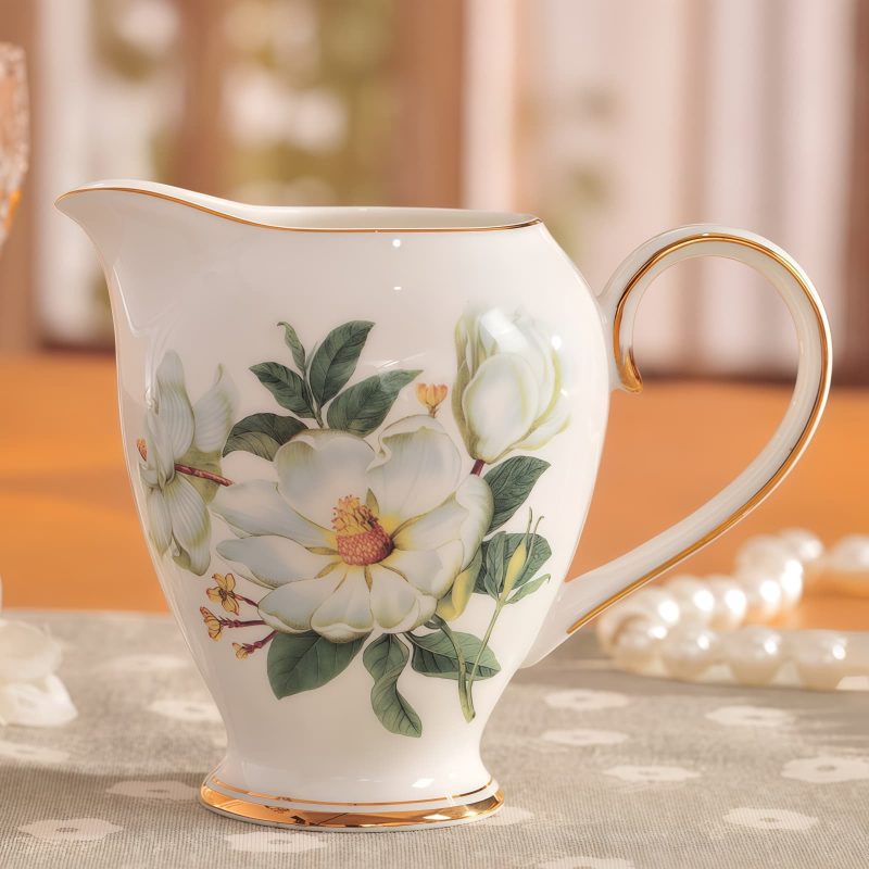 Vintage Camellia Bone China Tea Set - 15pc English Afternoon Tea Set - 4