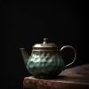 Gongfu-Teeset aus Ton mit Ahornblatt-Motiv und Teetablett Maple Leaf Pottery Gongfu Tea Set with Tray | Elegant Chinese Tea Ceremony - 1
