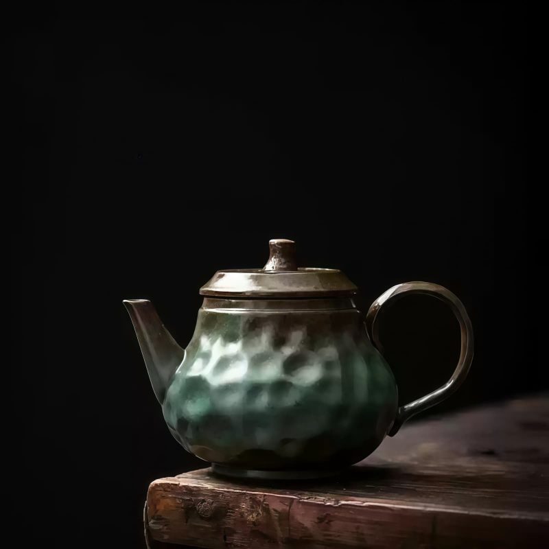 Gongfu-Teeset aus Ton mit Ahornblatt-Motiv und Teetablett Maple Leaf Pottery Gongfu Tea Set with Tray | Elegant Chinese Tea Ceremony - 1