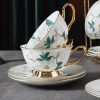 Teeservice aus Bone China mit Kamelien-Motiv und Golddekor Camellia Flower Bone China Tea Cup & Saucer Set with Gold Accents - 2