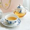 Tea-for-One-Set „Blue Rabbit“ aus Bone China & Glas mit Teesieb Blue Rabbit Floral Bone China & Glass Tea for One Set with Infuser - 3