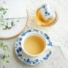 Tea-for-One-Set „Blue Rabbit“ aus Bone China & Glas mit Teesieb Blue Rabbit Floral Bone China & Glass Tea for One Set with Infuser - 4