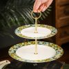 Florale Etagere aus Bone China Floral Bone China Cupcake Stand | Elegant Dessert Display - 2