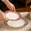 Florale Etagere aus Bone China Floral Bone China Cupcake Stand | Elegant Dessert Display - 5