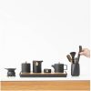 Gongfu-Teeset aus mattschwarzer Keramik mit Teetablett Pure Black Ceramic Kung Fu Tea Set with Tray | Authentic Gongfu Ceremony - 2