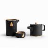 Gongfu-Teeset aus mattschwarzer Keramik mit Teetablett Pure Black Ceramic Kung Fu Tea Set with Tray | Authentic Gongfu Ceremony - 6